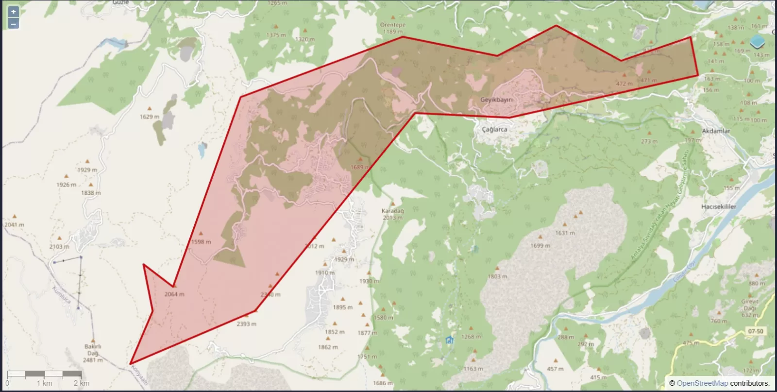 Konyaaltı Geyikbayırında Rıza-i Taksimli 892 m² Satılık Arsa