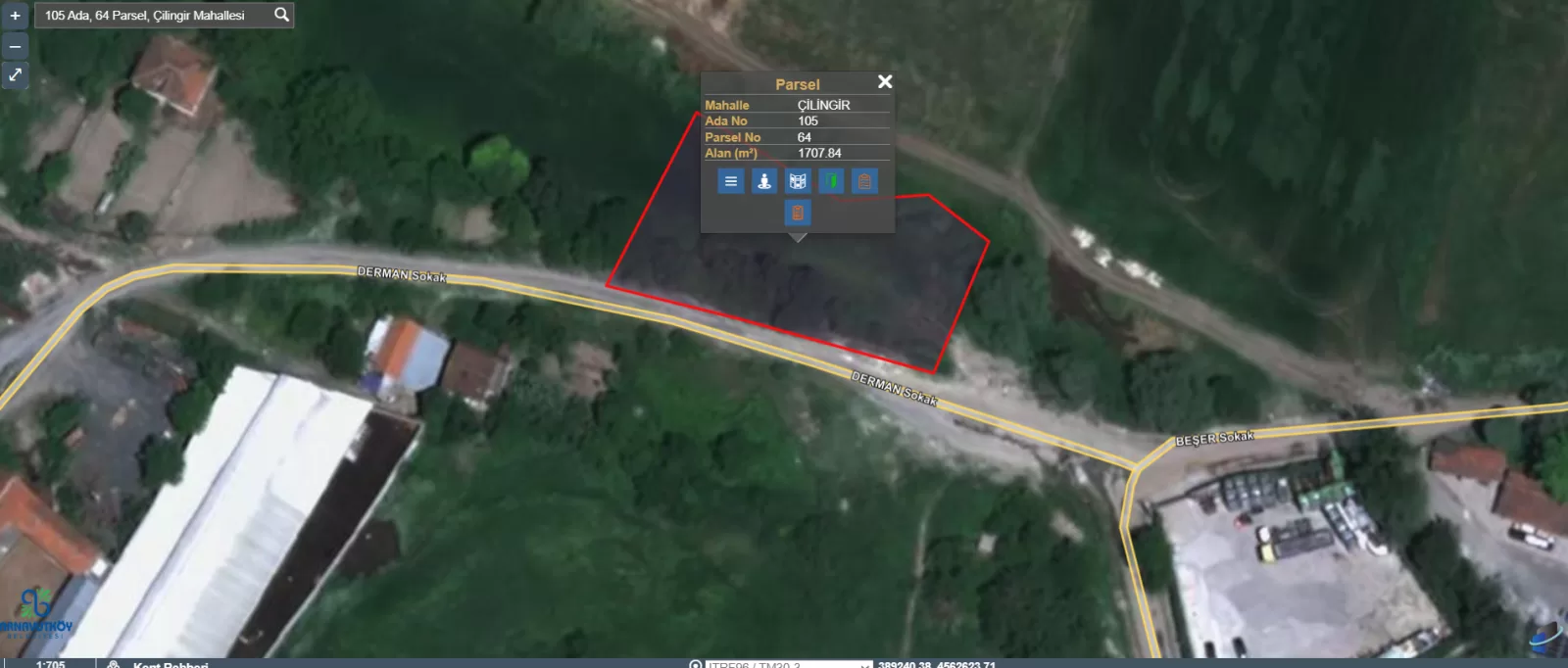 ÇİLİNGİR DERMAN SOKAK'TA, 256M2 YOLA CEPHE, KÖY İÇİ ARAZİ