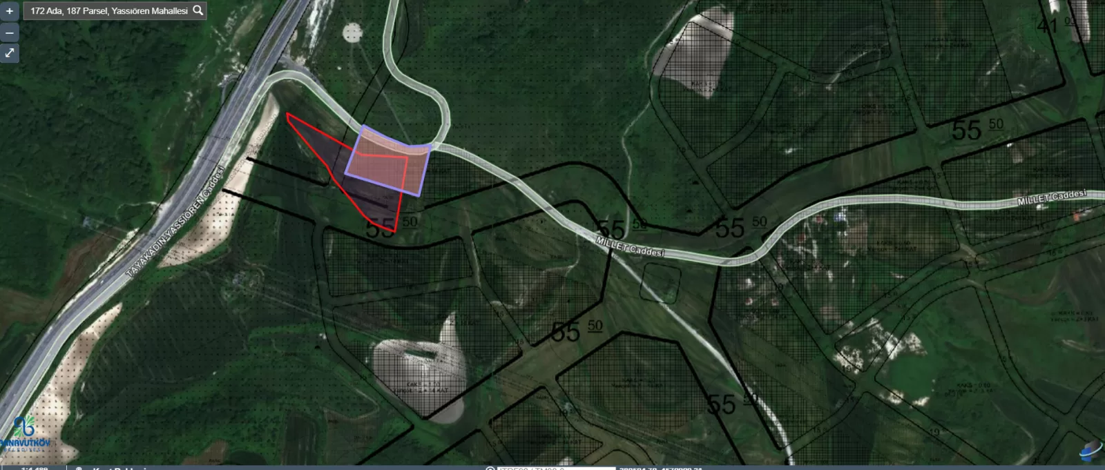 YASSIÖREN'DE ZEMİN+14 KAT TİCARİDE 172M2 ARAZİ